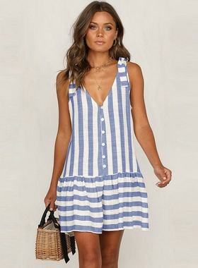 vestido de verano sin mangas Vestidos femeninos