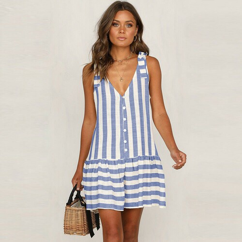 vestido de verano sin mangas Vestidos femeninos