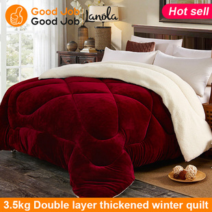 Flannel beds Winter Warm Quilt Blanket Duvet thick Comforter