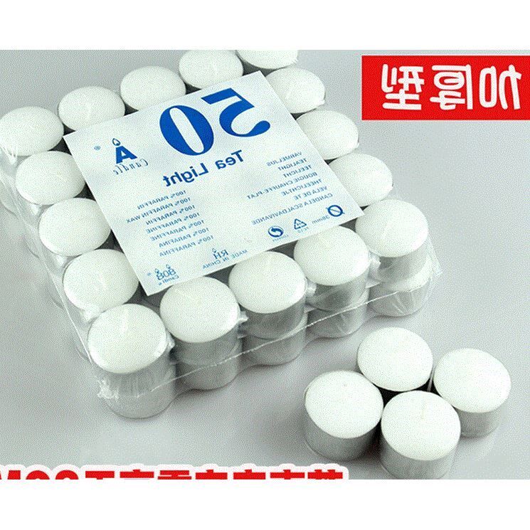 50pcs/pack flameless candles tea lights candles 8 hours