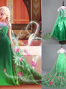 Girls Disney Elsa Frozen dress costume Princess Anna party