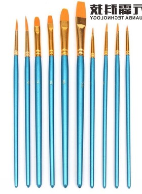 10 Overvalue Painting Brush Set Artist Nylon Hair Paint A