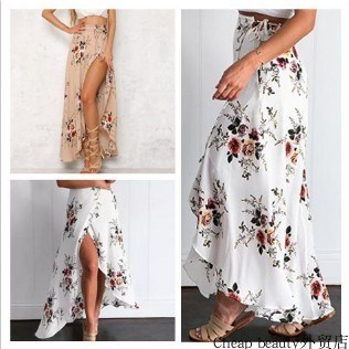 Vintage floral beach long maxi skirt women Summer high waist|msdalam kategori Butik wanita / wanita, skirt - dari Buy2taobao.com untuk memberikan perkhidmatan ejen Taobao profesional membeli
