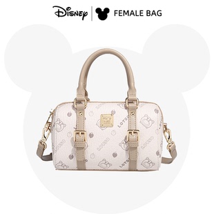 礼物 2025新款 迪士尼正品 草莓熊波士顿圆桶包手提单肩斜挎包包女式