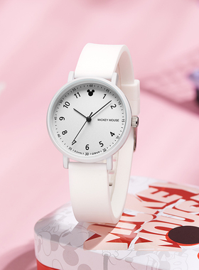 迪士尼正品米奇新款时尚百搭手表高级感气质石英腕表学生考试专用
