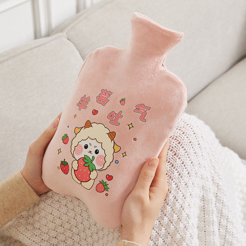 办公毛绒卡通热水袋注水大号暖水袋暖手宝暖肚子暖被窝可爱造型