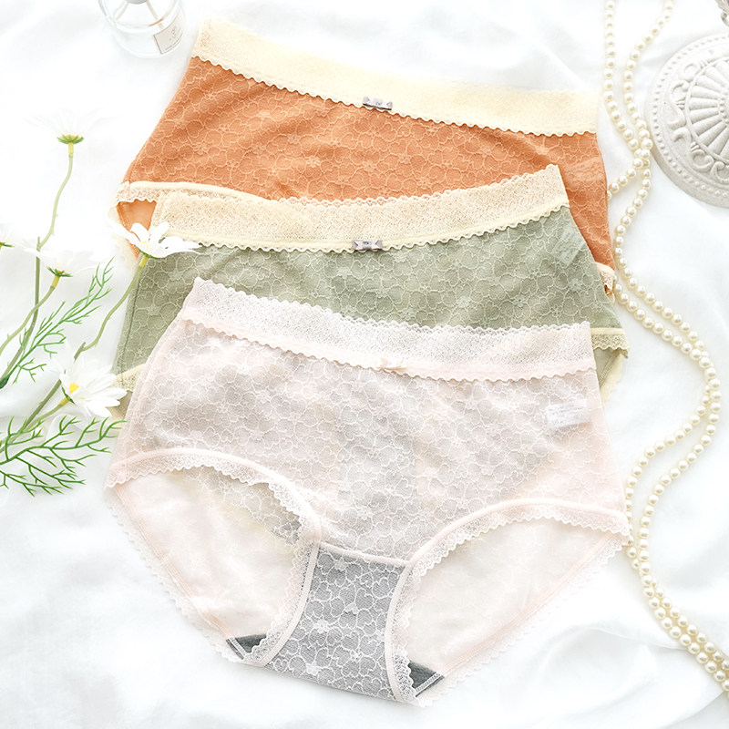 彩田蕾丝内裤31958女士性感棉感舒适透气中高腰石墨烯抑菌三角裤,女士内衣/男士内衣/家居服,女三角裤,淘宝优惠券,粉丝福利购,淘宝优惠卷