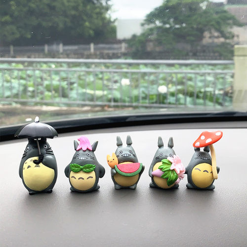 新品宫崎骏龙猫小梅生日礼物手办公仔模型书桌汽车摆件车内装饰品