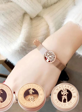 欧美钛钢精油香薰扩香手表带手镯