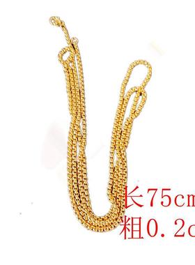 吊坠专用项链电镀真金色链条保色持久可以搭配各类饰品毛衣链