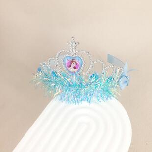 跨境儿童厂家摊儿头饰夜公主可爱光头表演发光市地皇冠爱女女孩发