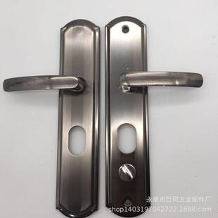 指纹锁替代锁临时锁 门把手防盗门把手面板 黑金钢执手锁