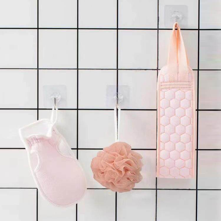 洗浴套装双面可用搓澡浴球淋浴手套搓澡巾三件套收纳浴擦