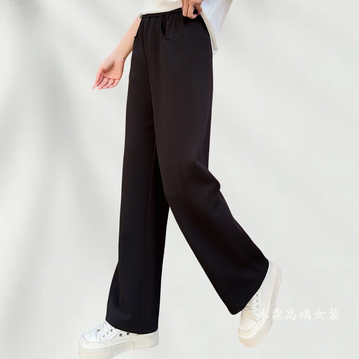 阳龙2025夏季新款宽松大码修身显瘦胖M休闲哈伦运动女裤B25-5307