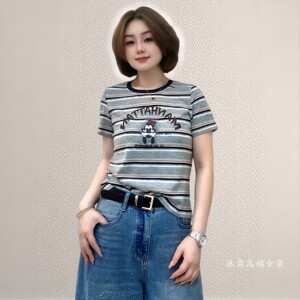斐斐2026夏季新款宽松大码修身显瘦气质女打底衫百搭上衣T恤2833