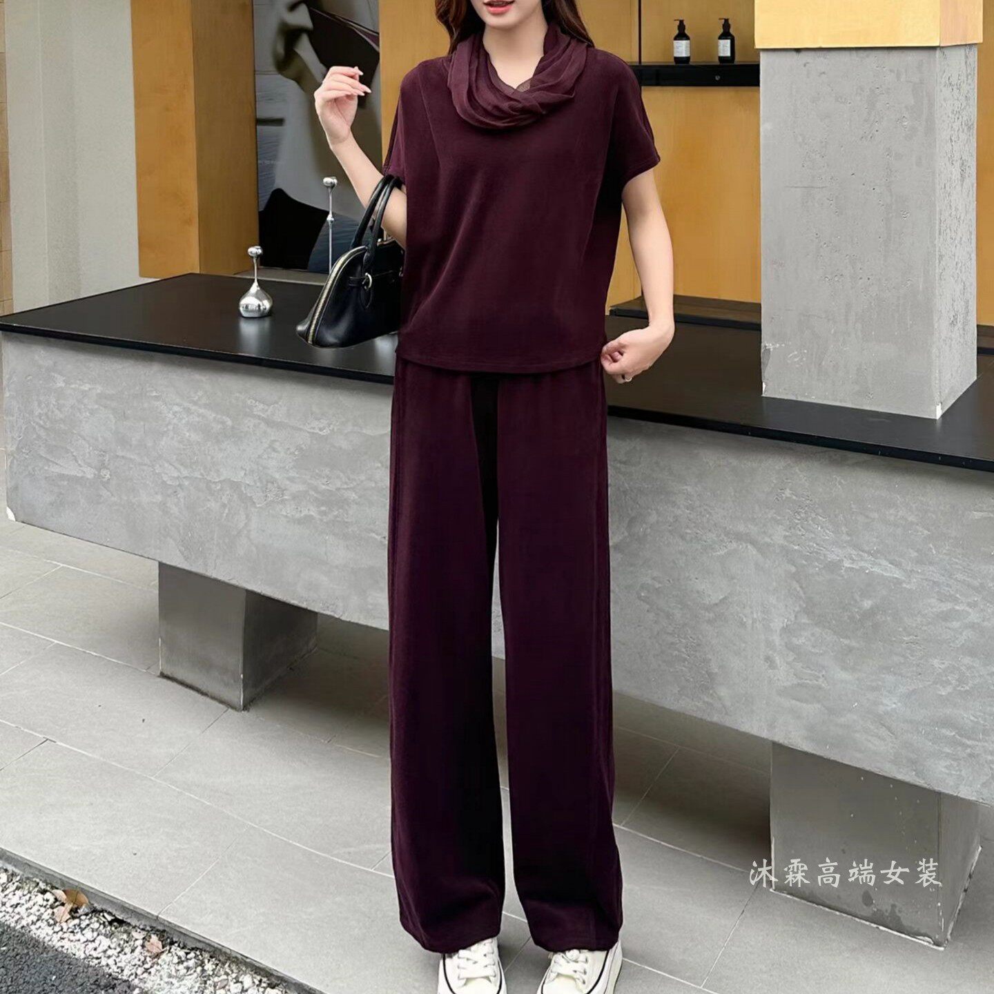 阳龙2026秋冬新上衣B25-9012配裤子大码显瘦休闲运动两件套装