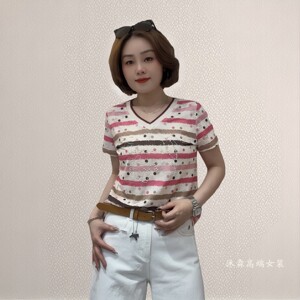 斐斐2026夏季新款宽松大码修身显瘦气质女打底衫百搭上衣T恤2802