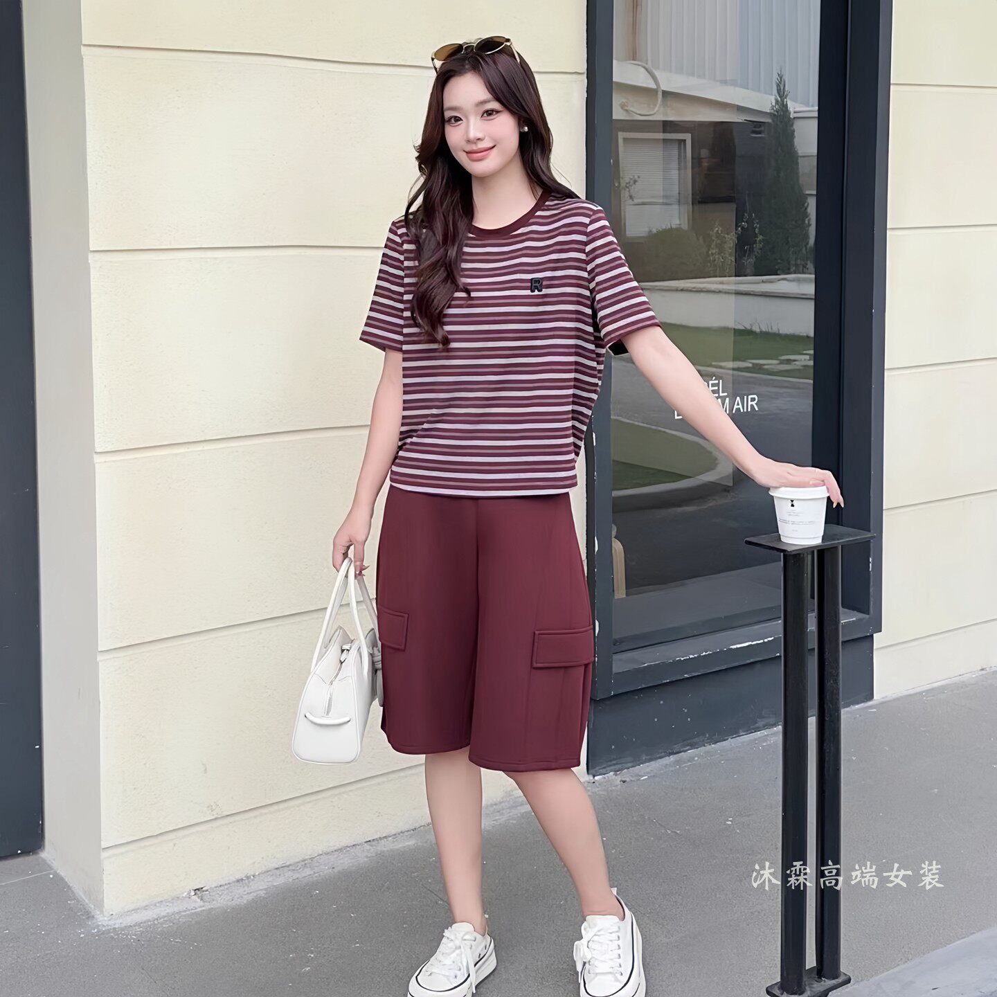 阳龙2026夏季新款上衣B26-9011配裤子大码显瘦休闲女运动两件套装