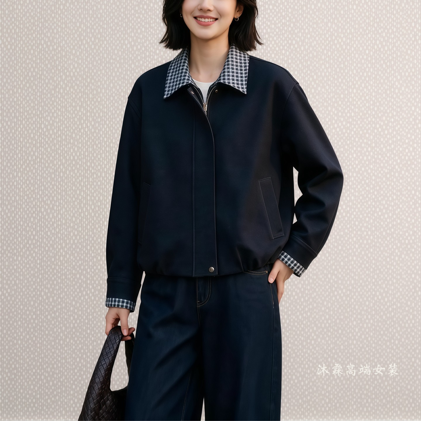 台湾1668道尚遇2026秋冬新款大码修身宽松休闲气质上衣外套300026