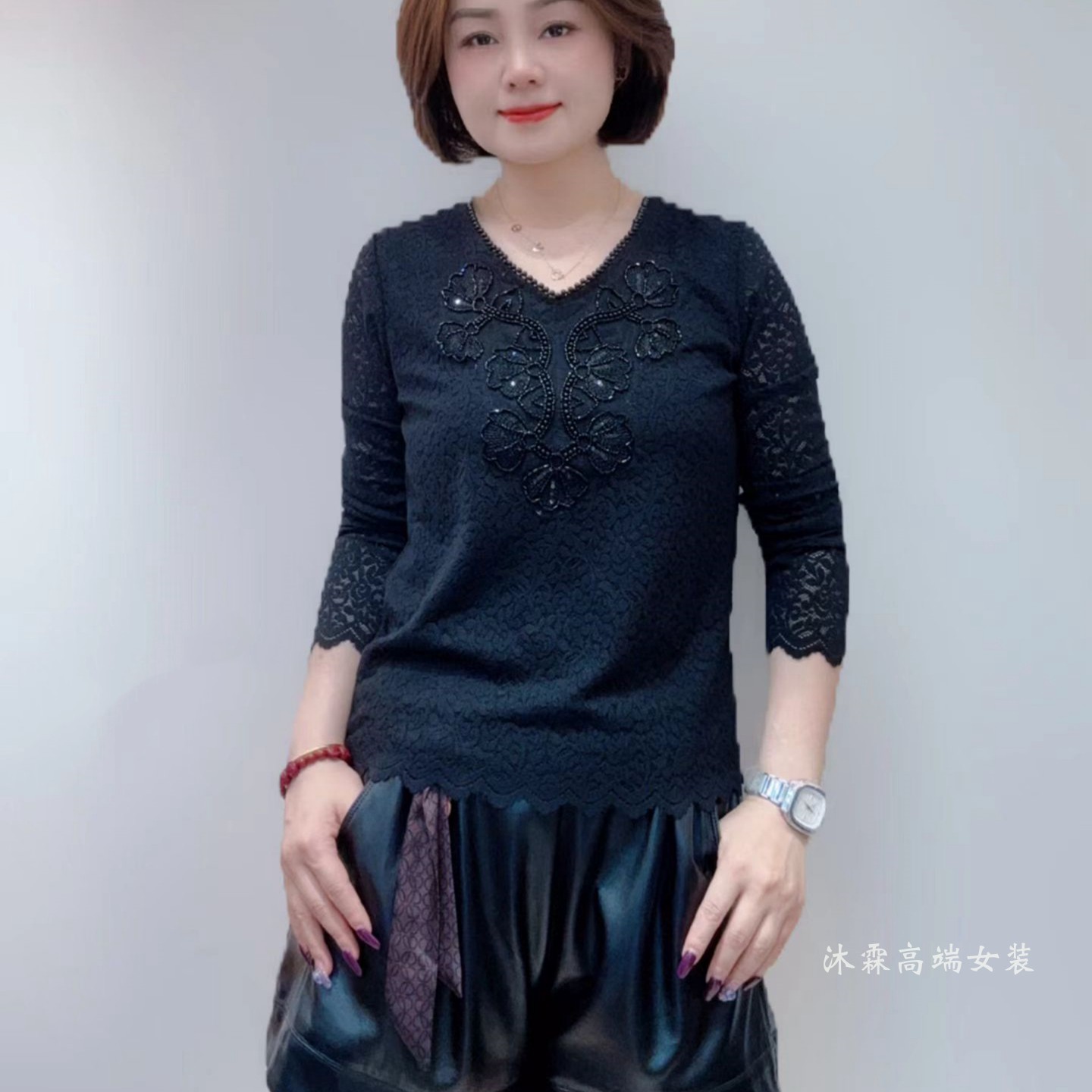 斐斐2025秋冬新款宽松大码修身显瘦气质女打底衫百搭上衣T恤2827