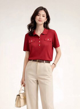 1668美季然亮2026夏季新大码显瘦莱赛尔天丝针织衫上衣t恤680096