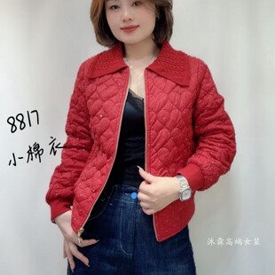 斐斐2025秋冬季新款宽松大码棉衣上衣时尚显瘦气质女百搭外套8817