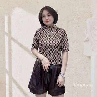 显瘦气质女打底衫 修身 百搭上衣T恤9921 宽松大码 斐斐2025秋冬新款