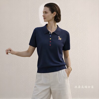 1668美季然亮2026夏季新大码显瘦莱赛尔天丝针织衫上衣t恤630535