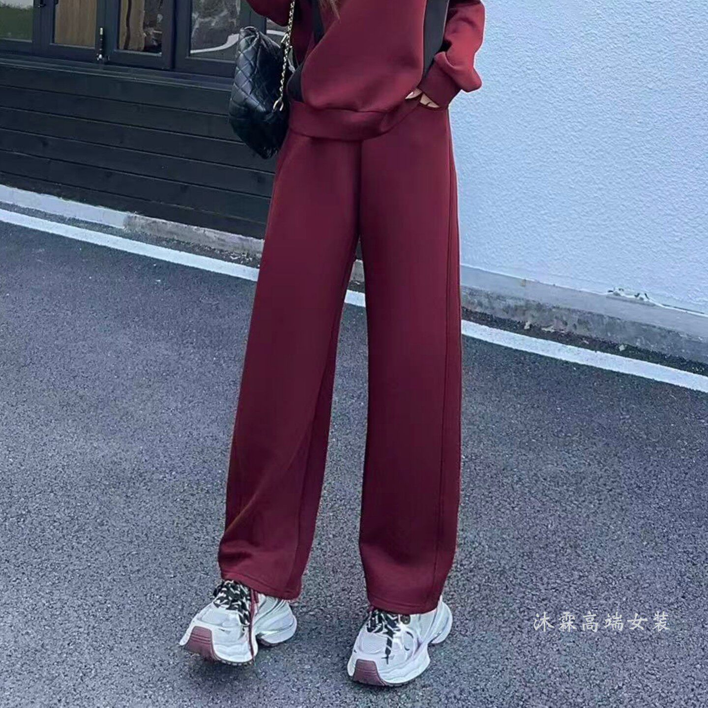 阳龙2025秋冬新款宽松大码修身百搭显瘦胖M休闲运动女裤B25-5513