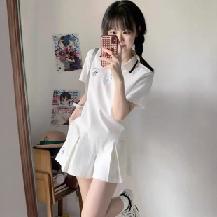 东大门韩版时尚运动衣服女套装短袖裤裙休闲显瘦百搭两件套潮