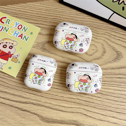 适用airpods4保护壳airpodspro3保护套pro2苹果蓝牙耳机套盒4四五代蜡笔小新airpod硅胶磨砂ipod软壳Pro3三代