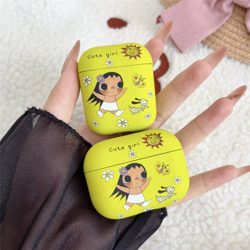 适用airpods4保护壳airpodspro3保护套pro2苹果蓝牙耳机套盒4四五代可爱小女孩airpod硅胶ipod软壳Pro3三代