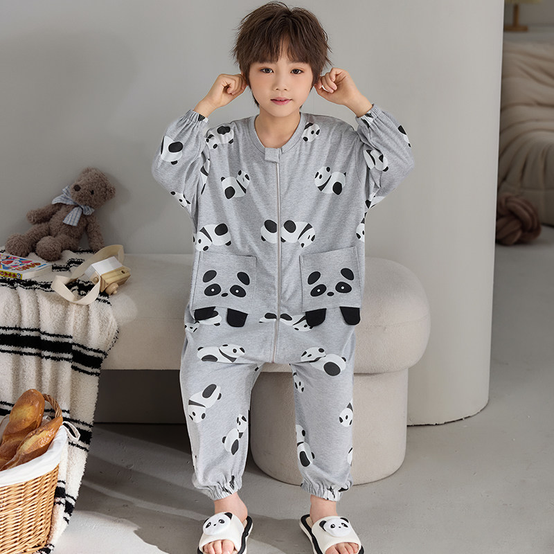 连体睡衣男童春秋季2026新款长袖防踢被宝宝睡袋纯棉儿童家居服男,童装/婴儿装/亲子装,家居服连体衣,淘宝优惠券,粉丝福利购,淘宝优惠卷
