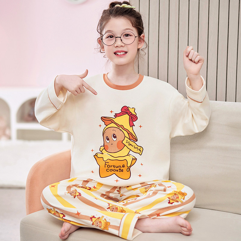 儿童睡衣女孩星星人衣服2026超火女童装套装长袖纯棉初中生家居服,童装/婴儿装/亲子装,家居服套装,淘宝优惠券,粉丝福利购,淘宝优惠卷