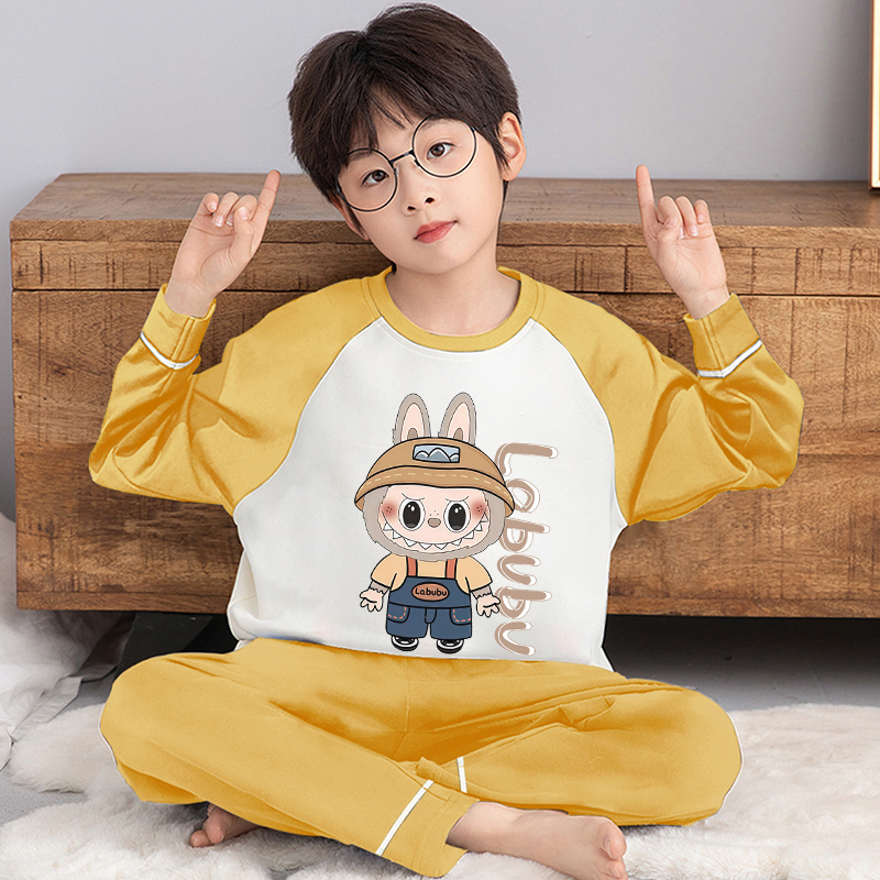 拉布布睡衣儿童男孩秋季套装2025