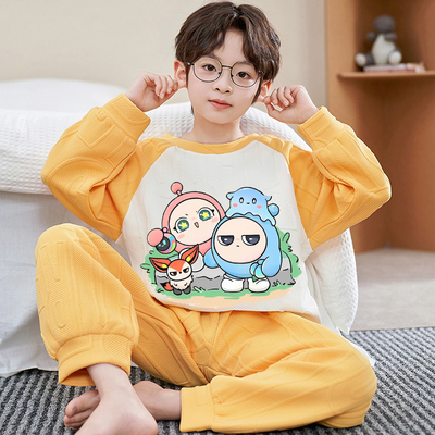 冬季睡衣男童加厚2025新款青少年