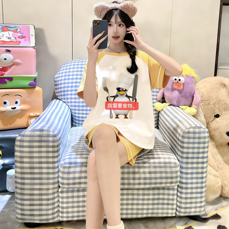 抽象搞怪衣服睡衣女孩初中生夏季