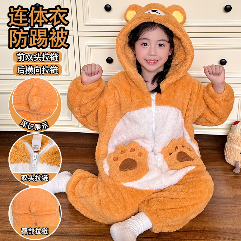 儿童连体睡衣套装冬2026新款睡袋