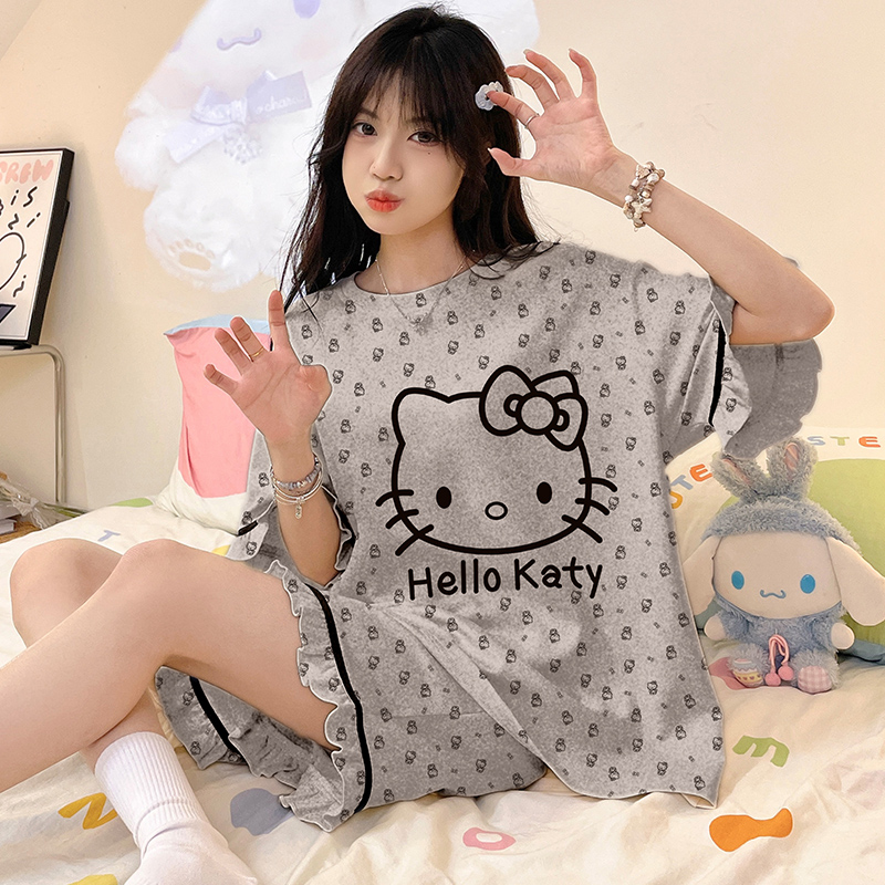 纯棉睡衣女款2025新款夏短袖短裤