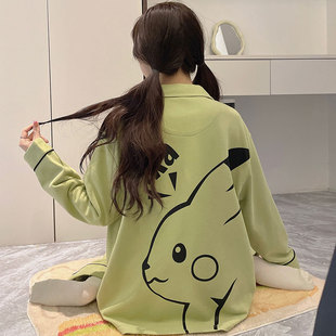睡衣女春秋纯棉长袖春装女款2025年新款女士可外出学生家居服套装