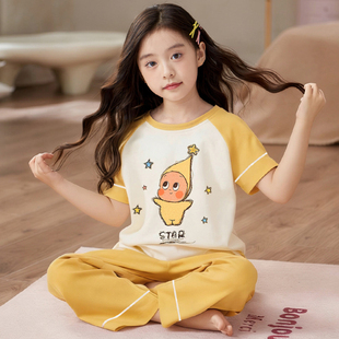 2026超火睡衣女童装套装星星人衣服纯棉儿童可外穿家居服少女春装