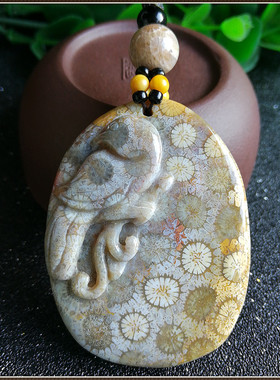 天然珊瑚玉雕件吊坠特价