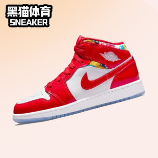 AJ1 Jordan1 GS白红 女子中帮潮流复古板鞋 600 Nike DC7248 Air