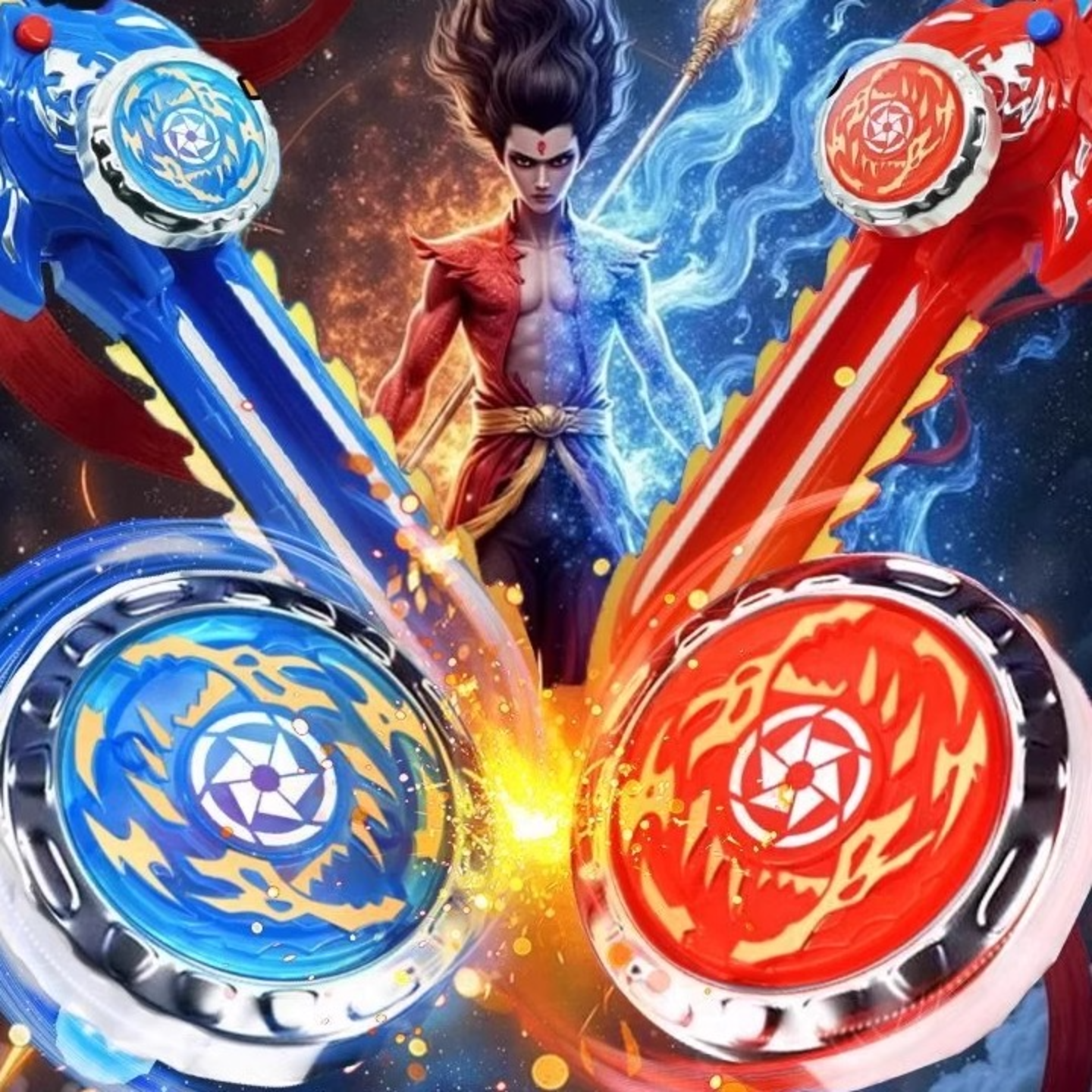 哪吒魔童闹海同款发光剑形陀螺