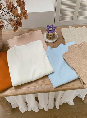 MOBAI默白 超柔软云感打底衫 半高领针织弹力内搭T恤秋冬长袖上衣