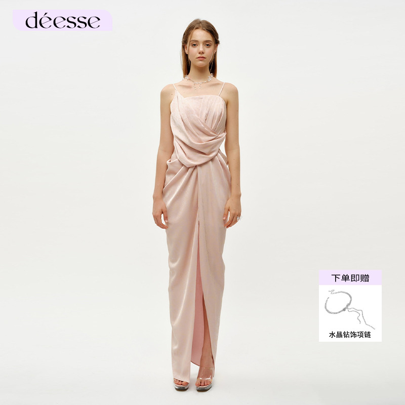 优雅时尚醋酸吊带长裙