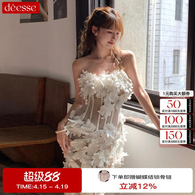 立体花朵礼服裙2025新款