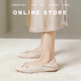 2026新款玛丽珍女鞋夏蝴蝶结浅口单鞋芭蕾舞平底鞋千金鞋子名媛风