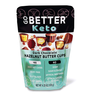 Keto Better 榛子酱生酮巧克力杯无糖无麸质低碳120g 美国直邮