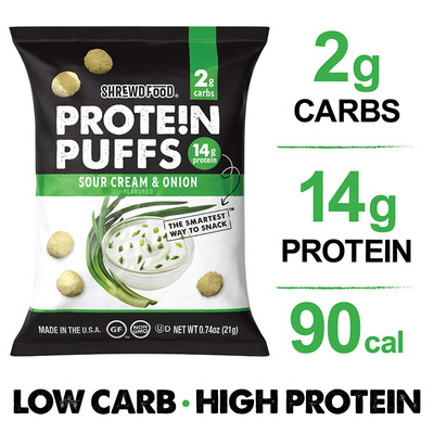 美国直邮 Shrewd Food 酸奶洋葱味高蛋白低碳水薯片 无麸质 8包装